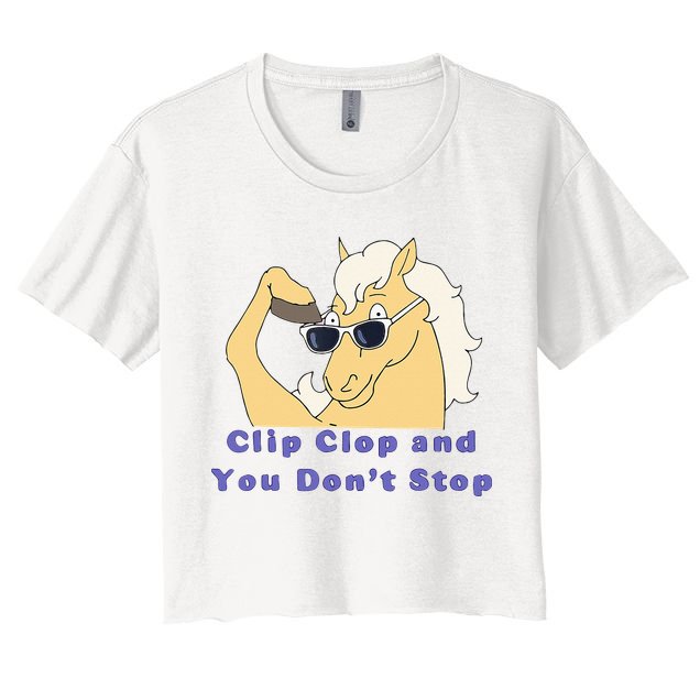 Clip Clop And You Dont Stop Horse Funny Boy Girl Crop Top