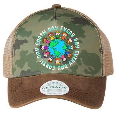 Cute Children Around The World Earth Day Legacy Tie Dye Trucker Hat