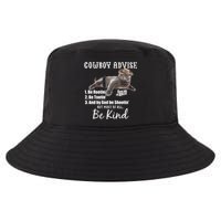 Cowboy Cat Adivse Be Rootin' Be Tootin' Be Shootin Be Kind Meme Cool Comfort Performance Bucket Hat