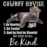 Cowboy Cat Adivse Be Rootin' Be Tootin' Be Shootin Be Kind Meme Performance Shirt