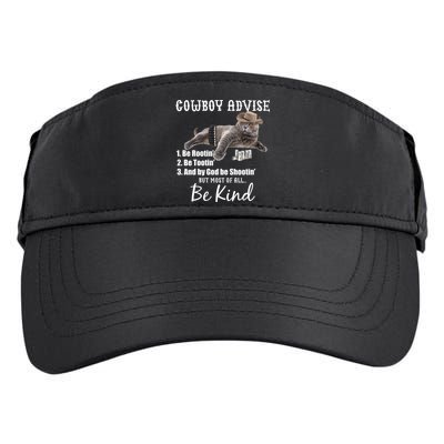 Cowboy Cat Adivse Be Rootin' Be Tootin' Be Shootin Be Kind Meme Adult Drive Performance Visor