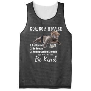 Cowboy Cat Adivse Be Rootin' Be Tootin' Be Shootin Be Kind Meme Mesh Reversible Basketball Jersey Tank