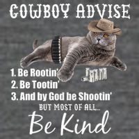 Cowboy Cat Adivse Be Rootin' Be Tootin' Be Shootin Be Kind Meme Wool Snapback Cap