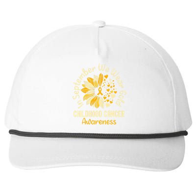 Childhood Cancer Awareness Shirts In September We Wear Gold Snapback Five-Panel Rope Hat