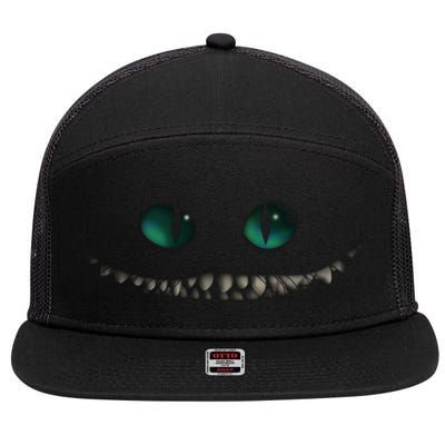 Cheshire Cat Alice Wonderland 7 Panel Mesh Trucker Snapback Hat