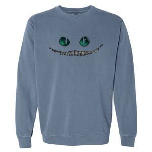 Cheshire Cat Alice Wonderland Garment-Dyed Sweatshirt