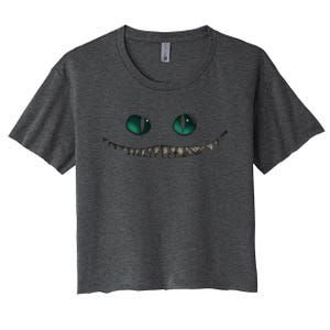 Cheshire Cat Alice Wonderland Women's Crop Top Tee