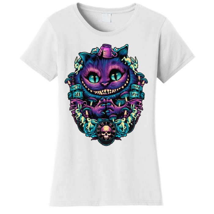 Cheshire Cat Alice In Wonderland Graphic Women's T-Shirt