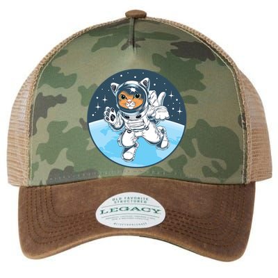 Cute Cat Astronaut Legacy Tie Dye Trucker Hat