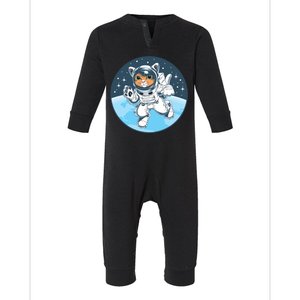 Cute Cat Astronaut Infant Fleece One Piece