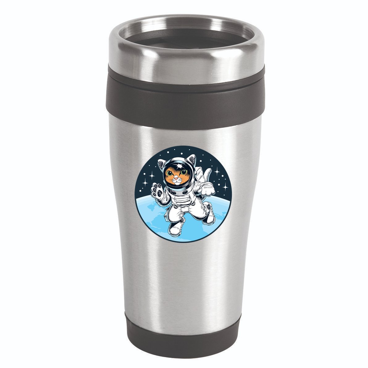 Cute Cat Astronaut 16oz Travel Tumbler