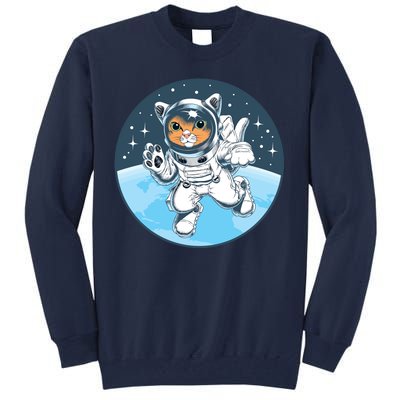 Cute Cat Astronaut Tall Sweatshirt