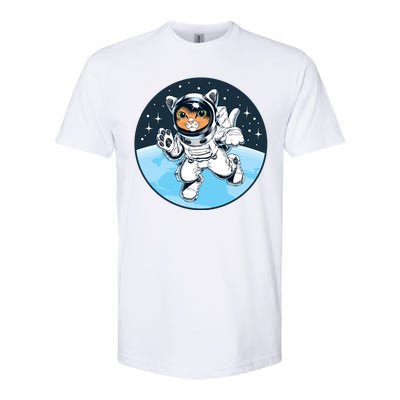 Cute Cat Astronaut Softstyle® CVC T-Shirt