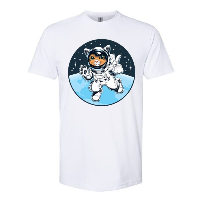 Cute Cat Astronaut Softstyle CVC T-Shirt