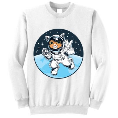 Cute Cat Astronaut Sweatshirt