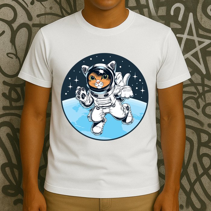 Cute Cat Astronaut T-Shirt