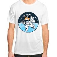 Cute Cat Astronaut Adult ChromaSoft Performance T-Shirt