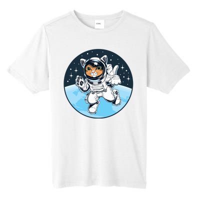 Cute Cat Astronaut Tall Fusion ChromaSoft Performance T-Shirt