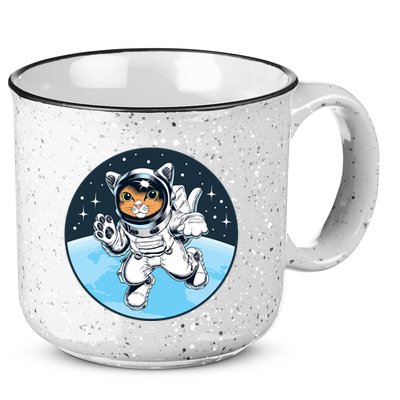 Cute Cat Astronaut 15oz Campfire Ceramic Mug