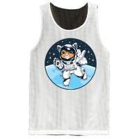 Cute Cat Astronaut Mesh Reversible Basketball Jersey Tank