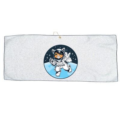 Cute Cat Astronaut Large Microfiber Waffle Golf Towel