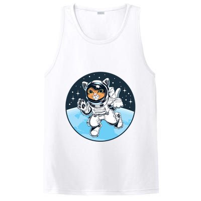 Cute Cat Astronaut PosiCharge Competitor Tank