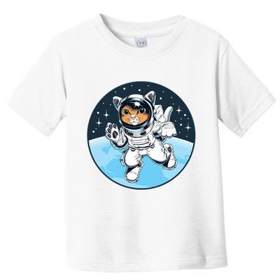 Cute Cat Astronaut Toddler T-Shirt