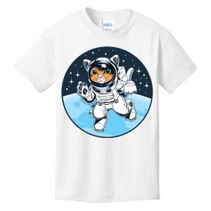 Cute Cat Astronaut Kids T-Shirt