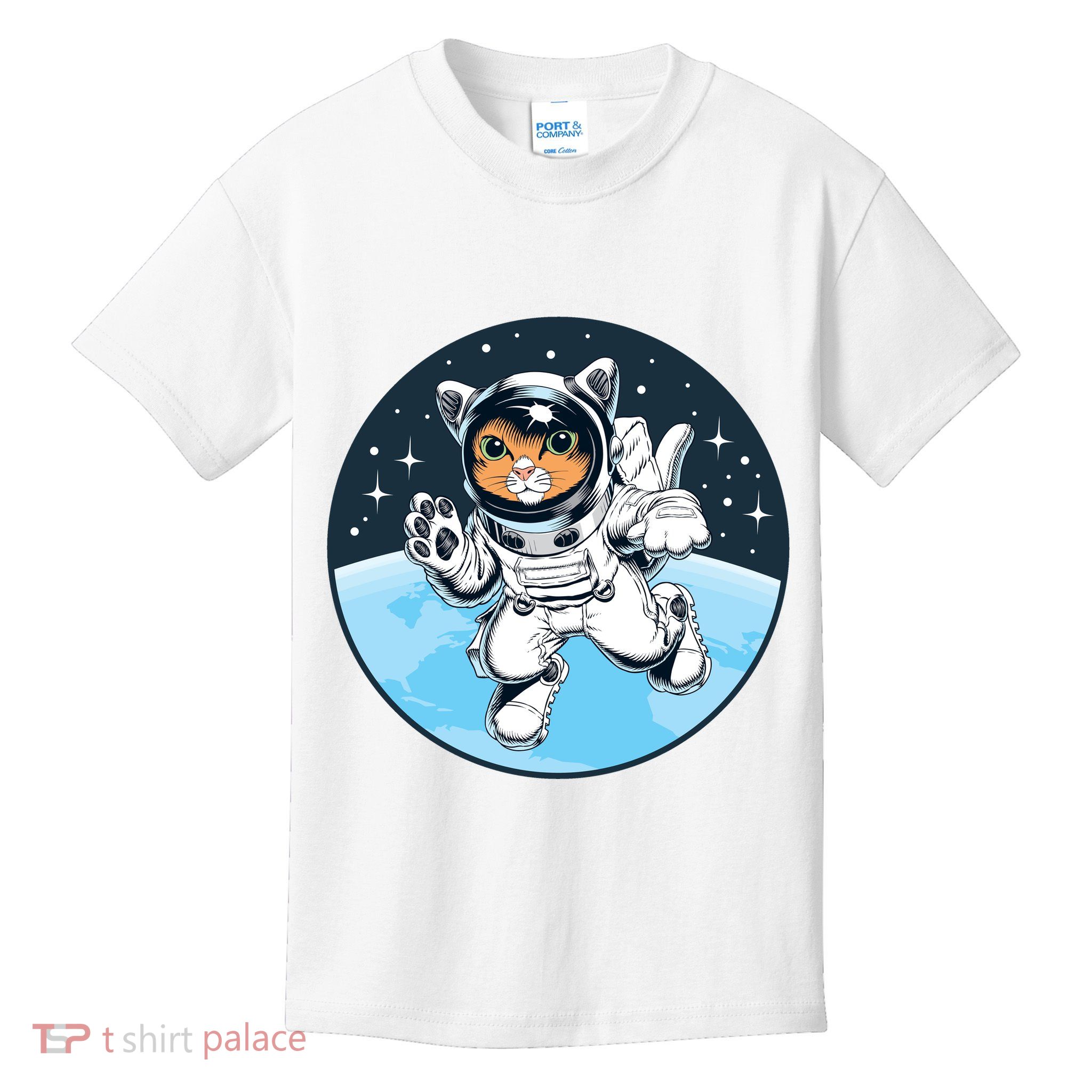 Cute Cat Astronaut Kids T-Shirt