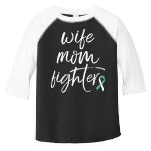 Cervical Cancer Awareness Ribbon Wife Mom Fighter Toddler Fine Jersey T-Shirt