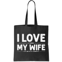 Cool Cornhole Art For Men Dad Love My Wife Husband Corn Hole Tote Bag