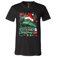 Christmas Cruise Aw Ship ItS A Family Christmas Trip 2024 V-Neck T-Shirt