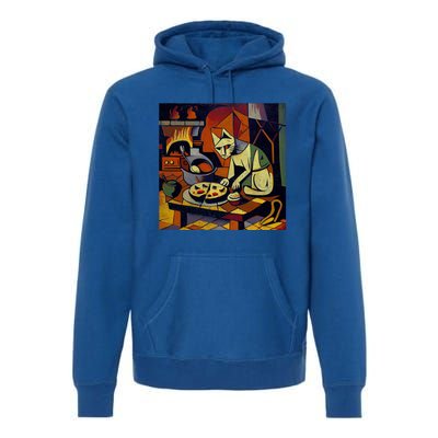 Cat Cooking Apple Pie Gift Premium Hoodie