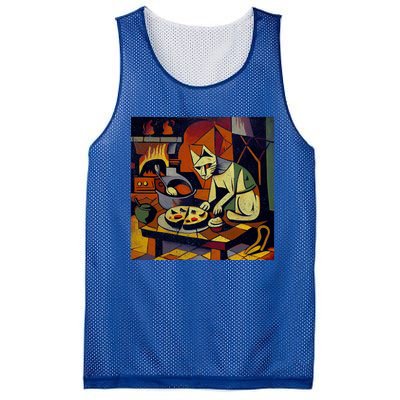 Cat Cooking Apple Pie Gift Mesh Reversible Basketball Jersey Tank