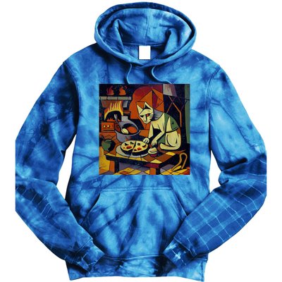 Cat Cooking Apple Pie Gift Tie Dye Hoodie