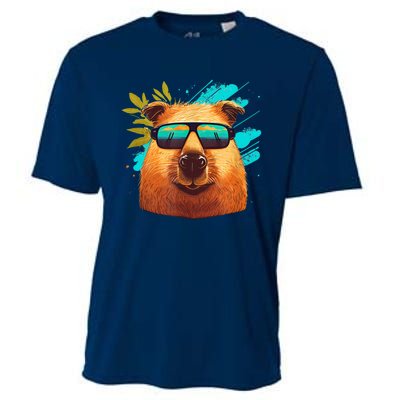 Capybara Cute and funny Capybara Cool Sunglasses Cooling Performance Crew T-Shirt