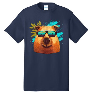 Capybara Cute and funny Capybara Cool Sunglasses Tall T-Shirt