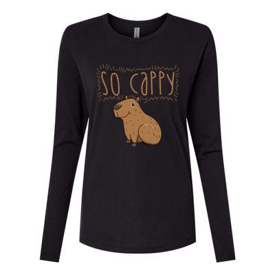 Capybara Womens Cotton Relaxed Long Sleeve T-Shirt