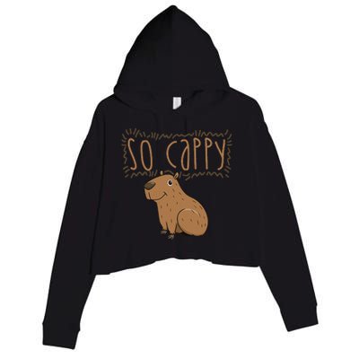 Capybara Crop Fleece Hoodie