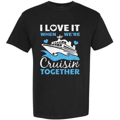 Cool Cruise Art Men Women Cruise Ship Couple Family Vacation Garment-Dyed Heavyweight T-Shirt