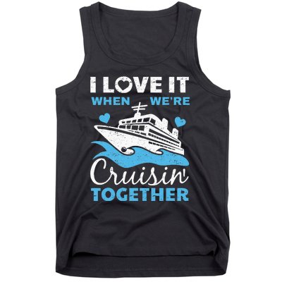 Cool Cruise Art Men Women Cruise Ship Couple Family Vacation Tank Top