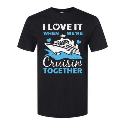 Cool Cruise Art Men Women Cruise Ship Couple Family Vacation Softstyle CVC T-Shirt