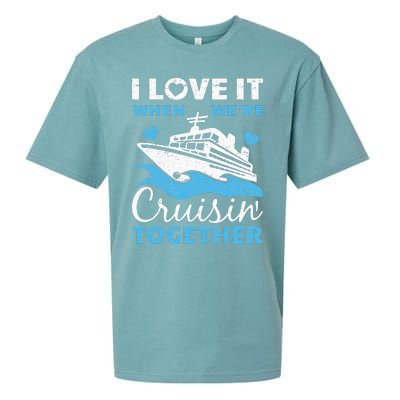 Cool Cruise Art Men Women Cruise Ship Couple Family Vacation Sueded Cloud Jersey T-Shirt