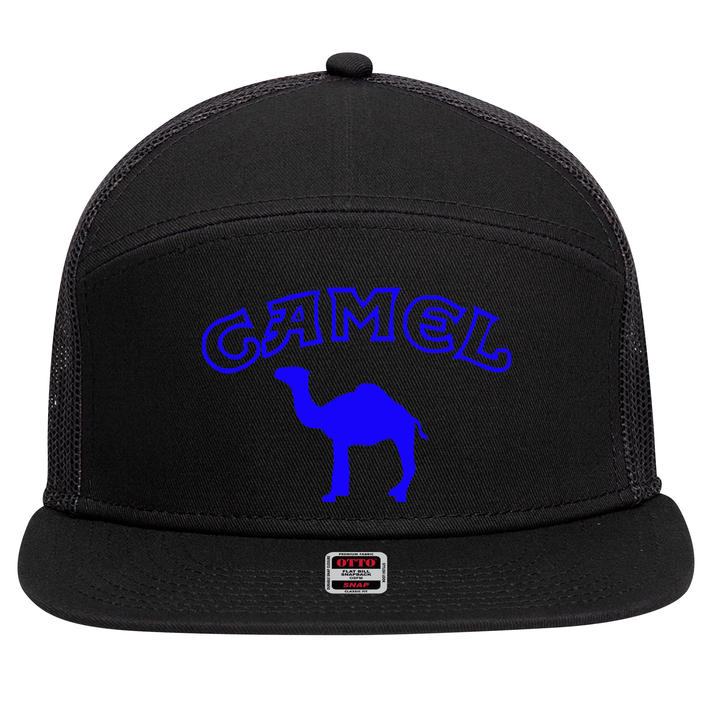 CAMEL 7 Panel Mesh Trucker Snapback Hat
