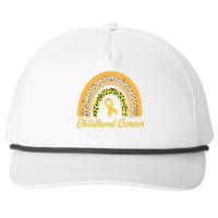 Childhood Cancer Awareness Rainbow Gold Ribbon Snapback Five-Panel Rope Hat