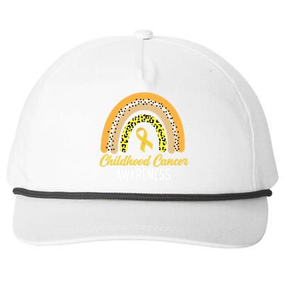 Childhood Cancer Awareness Rainbow Gold Ribbon Snapback Five-Panel Rope Hat