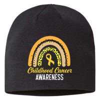 Childhood Cancer Awareness Rainbow Gold Ribbon Sustainable Beanie