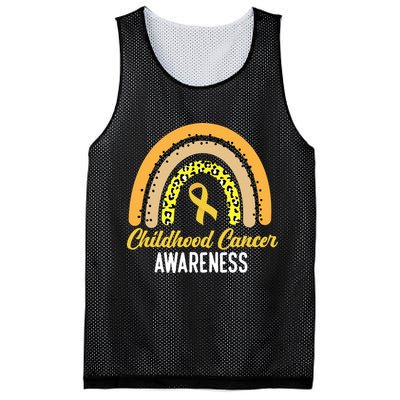 Childhood Cancer Awareness Rainbow Gold Ribbon Mesh Reversible Basketball Jersey Tank