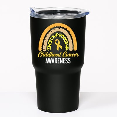 Childhood Cancer Awareness Rainbow Gold Ribbon Tumbler