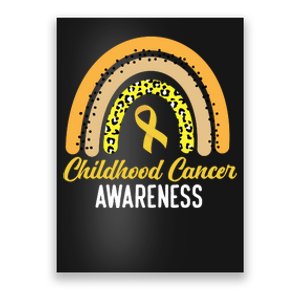 Childhood Cancer Awareness Rainbow Gold Ribbon Poster